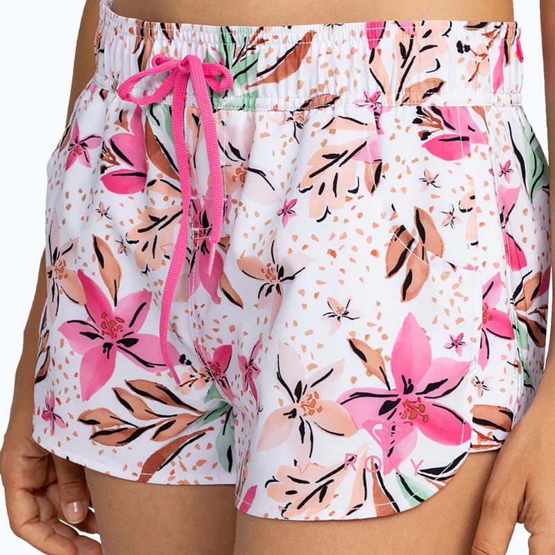 Șort de baie pentru femei  ROXY Wave Printed 2 white happy tropical swim 4