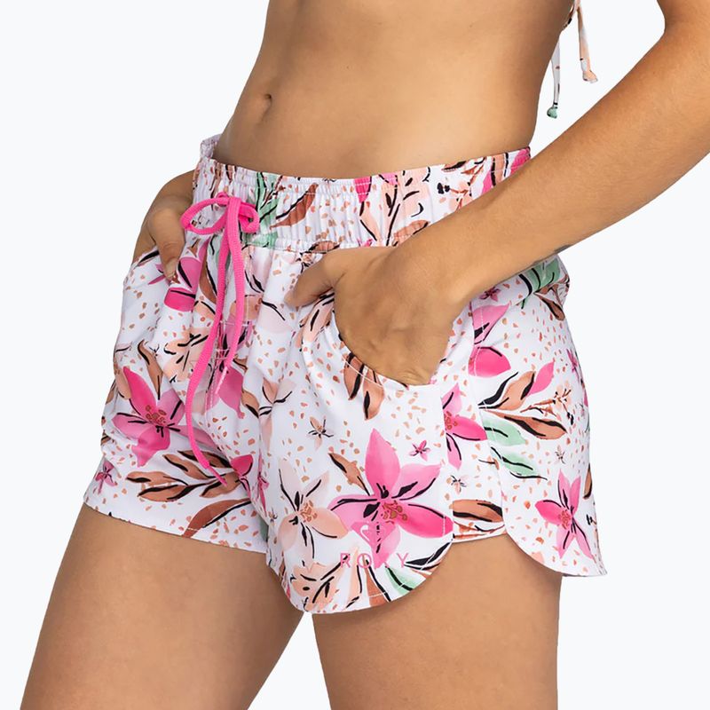 Șort de baie pentru femei  ROXY Wave Printed 2 white happy tropical swim 5