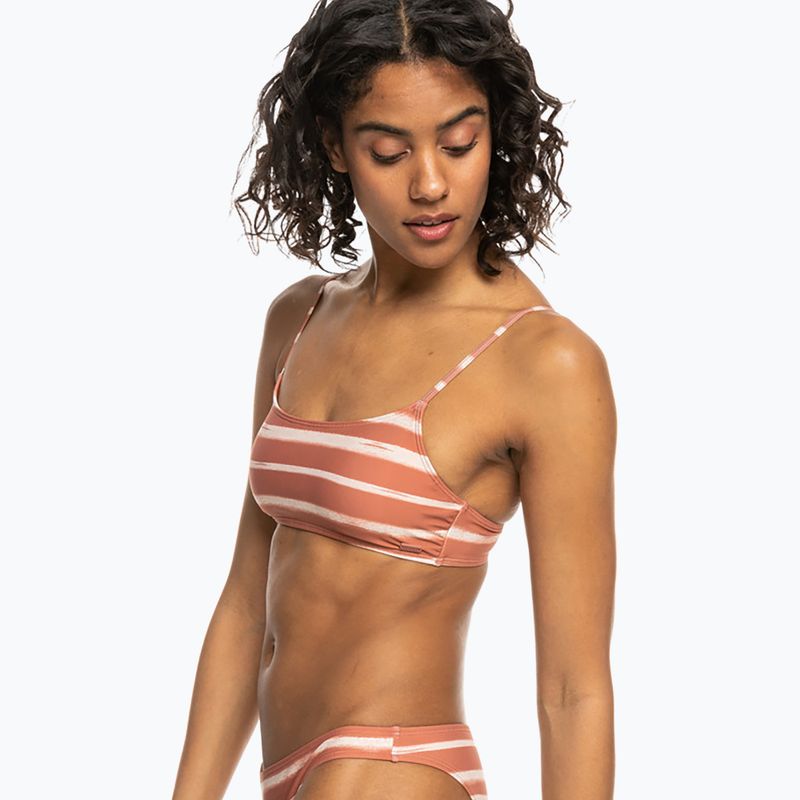 Partea de sus a costumului de baie ROXY Printed Beach Classics cedar wood happy stripe