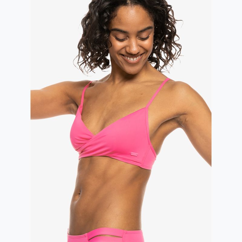 Partea de sus a costumului de baie ROXY Beach Classics Wrap shocking pink