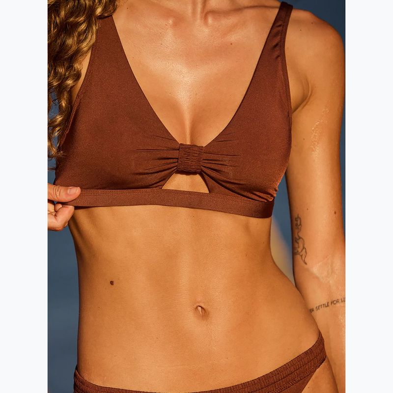 Partea de sus a costumului de baie ROXY Silky Island root beer
