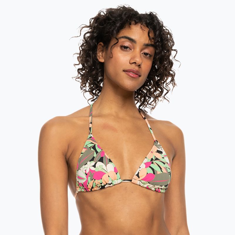 Partea de sus a costumului de baie ROXY Printed Beach Classics Tiki Tri anthracite palm song s 2