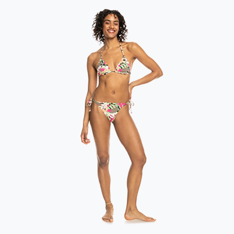 Partea de sus a costumului de baie ROXY Printed Beach Classics Tiki Tri anthracite palm song s 3