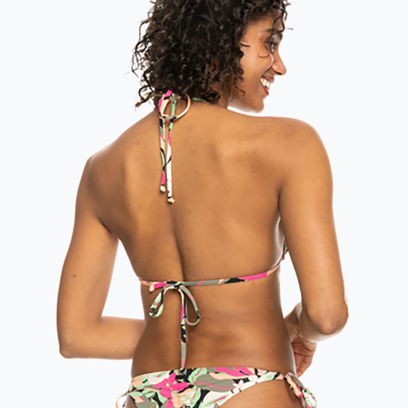 Partea de sus a costumului de baie ROXY Printed Beach Classics Tiki Tri anthracite palm song s 5