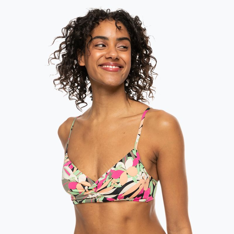 Partea de sus a costumului de baie ROXY Printed Beach Classics Wrap anthracite palm song s 2