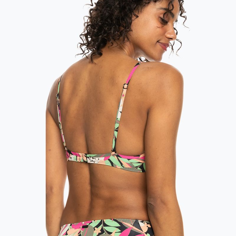 Partea de sus a costumului de baie ROXY Printed Beach Classics Wrap anthracite palm song s 4
