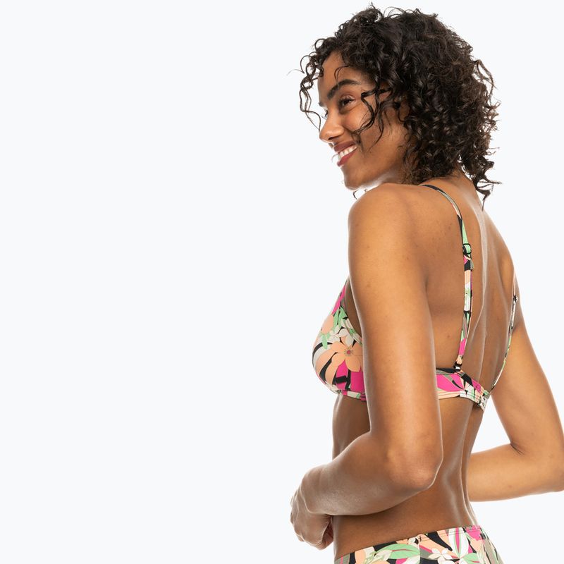 Partea de sus a costumului de baie ROXY Printed Beach Classics Wrap anthracite palm song s 5