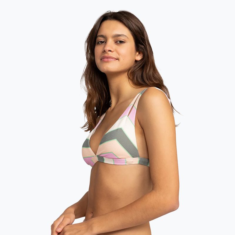 Partea de sus a costumului de baie ROXY Vista Stripe Tri agave green very vista stripe