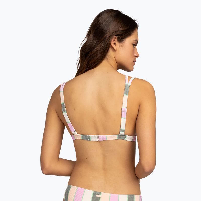 Partea de sus a costumului de baie ROXY Vista Stripe Tri agave green very vista stripe