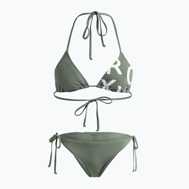 Costum de baie din două piese pentru femei ROXY Beach Classics Tie Side agave green