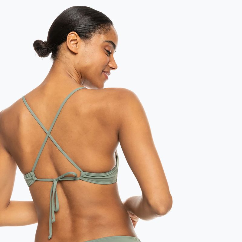 Partea de sus a costumului de baie ROXY Beach Classics Tri agave green 4