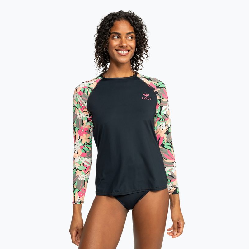 Longsleeve de înot pentru femei ROXY Lycra Printed anthracite palm song s 2