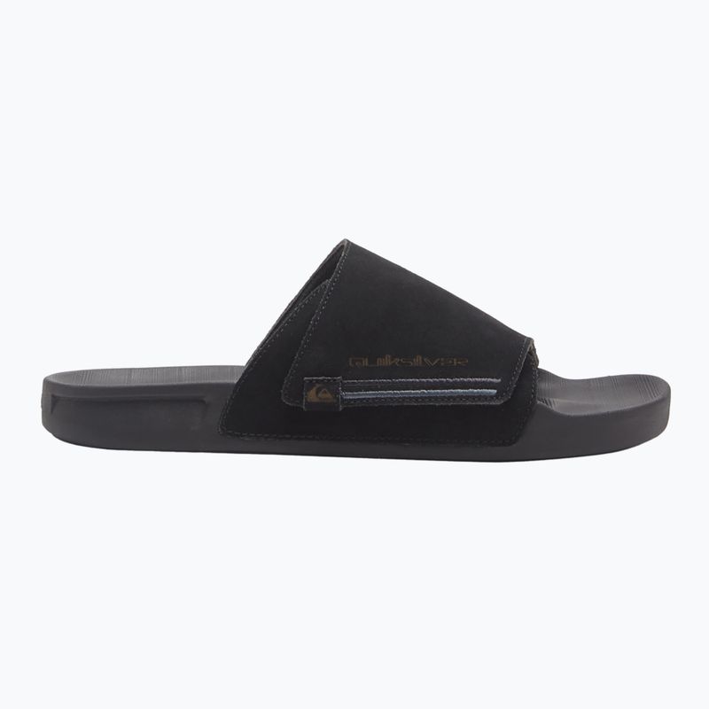 Quiksilver Rivi Suede flip-flops bărbați negru 1 2