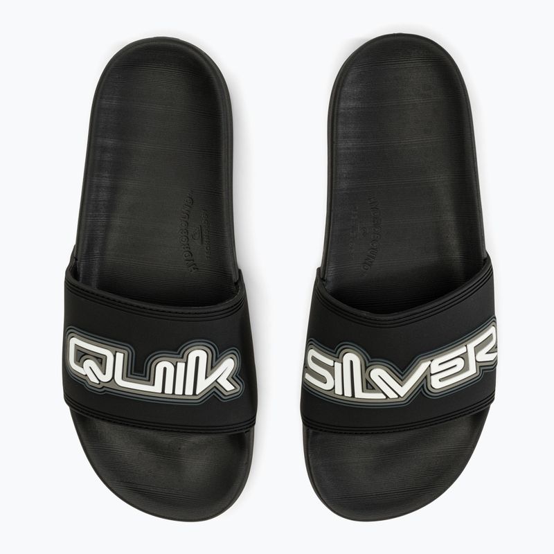 Quiksilver bărbați Rivi Wordmark Slide II flip-flops negru 1 8