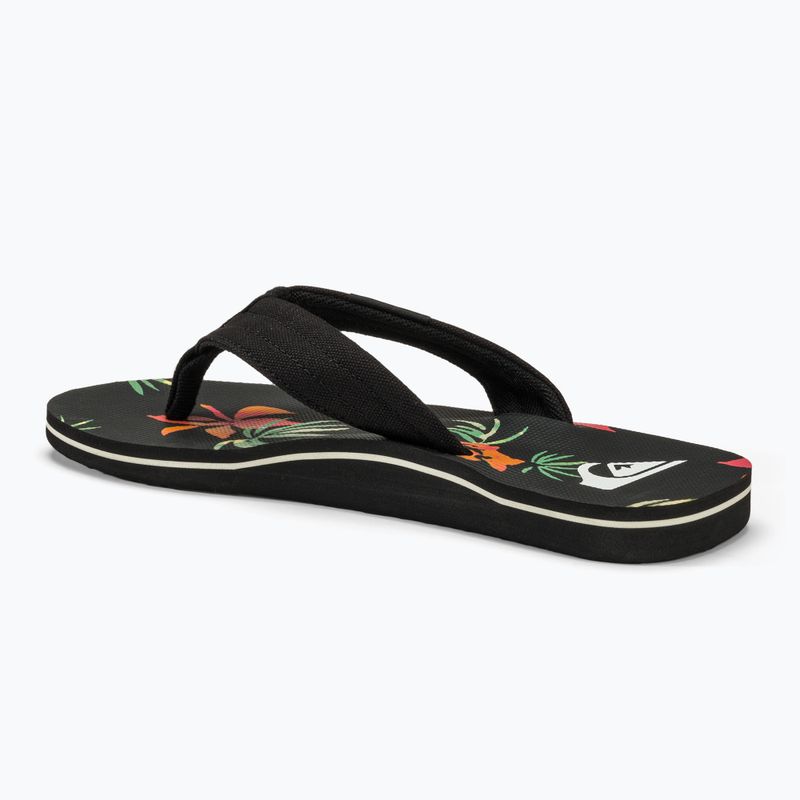 Papuci pentru bărbați Quiksilver Molokai Layback II black / orange / green 3