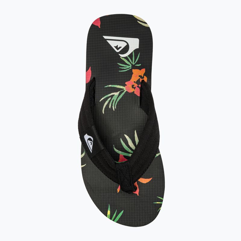 Papuci pentru bărbați Quiksilver Molokai Layback II black / orange / green 5