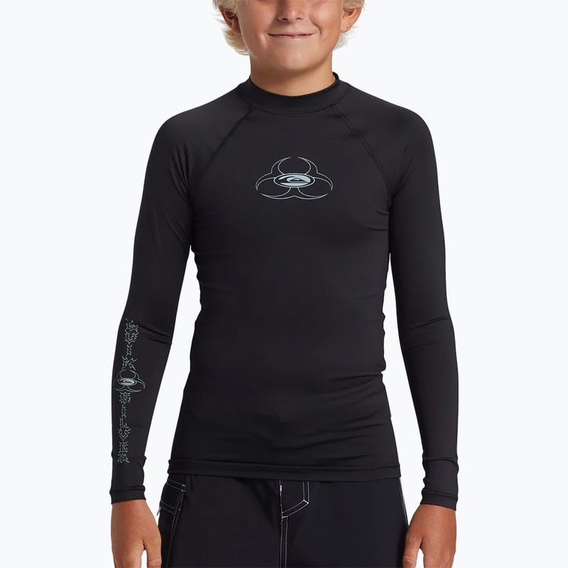 Quiksilver Saturn UPF50 negru negru junior de înot cu mânecă lungă 4