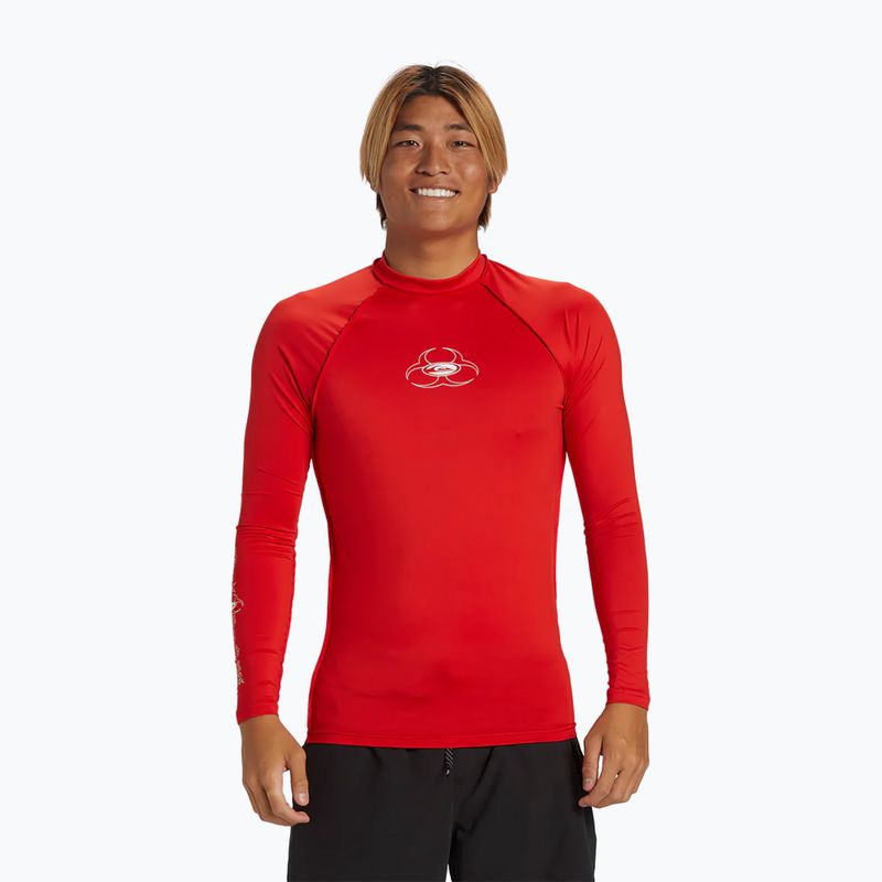 Bărbați Quiksilver Saturn UPF50 roșu de înot cu mânecă lungă de mare risc roșu