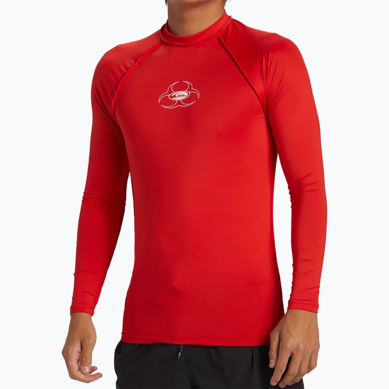 Bărbați Quiksilver Saturn UPF50 roșu de înot cu mânecă lungă de mare risc roșu 4