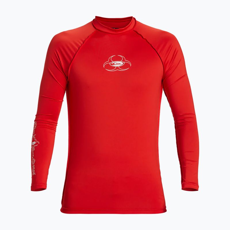 Bărbați Quiksilver Saturn UPF50 roșu de înot cu mânecă lungă de mare risc roșu 5