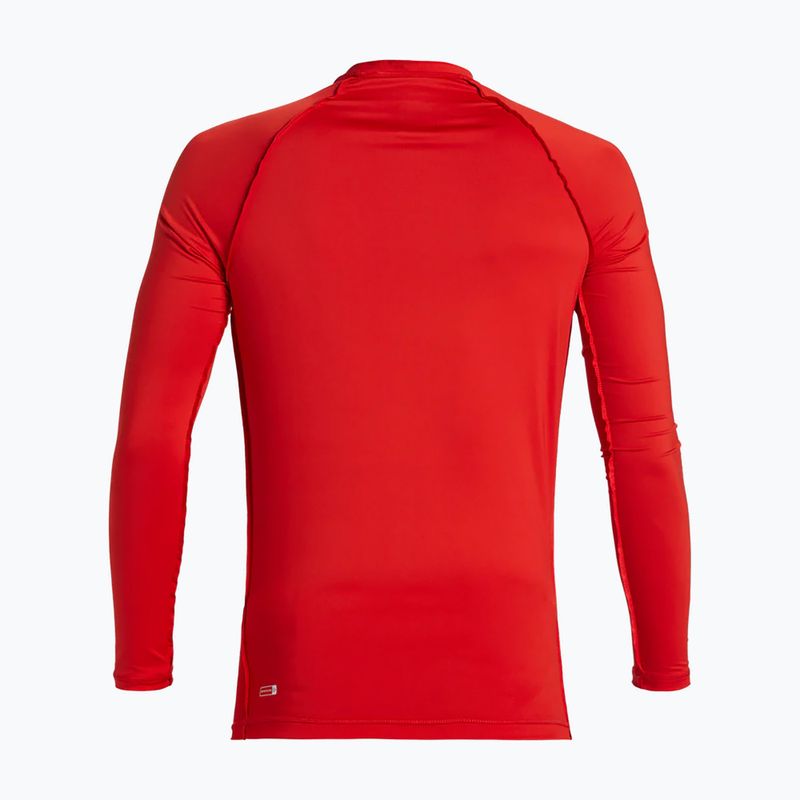 Bărbați Quiksilver Saturn UPF50 roșu de înot cu mânecă lungă de mare risc roșu 6