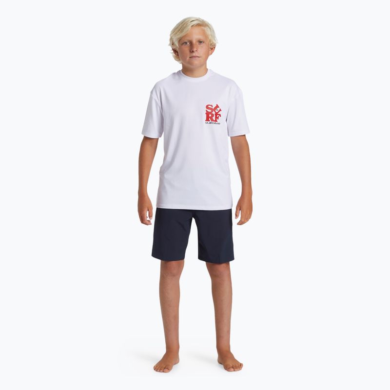 Tricou de înot pentru copii Quiksilver Everyday Surf Tee white/black 2