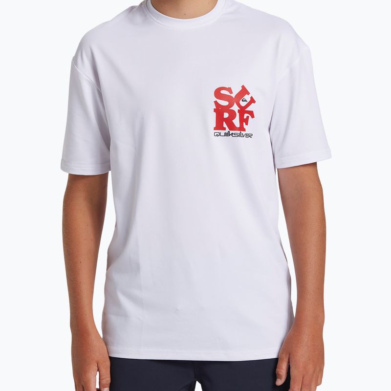 Tricou de înot pentru copii Quiksilver Everyday Surf Tee white/black 5