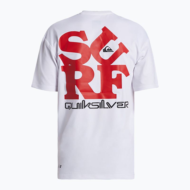 Tricou de înot pentru copii Quiksilver Everyday Surf Tee white/black 7