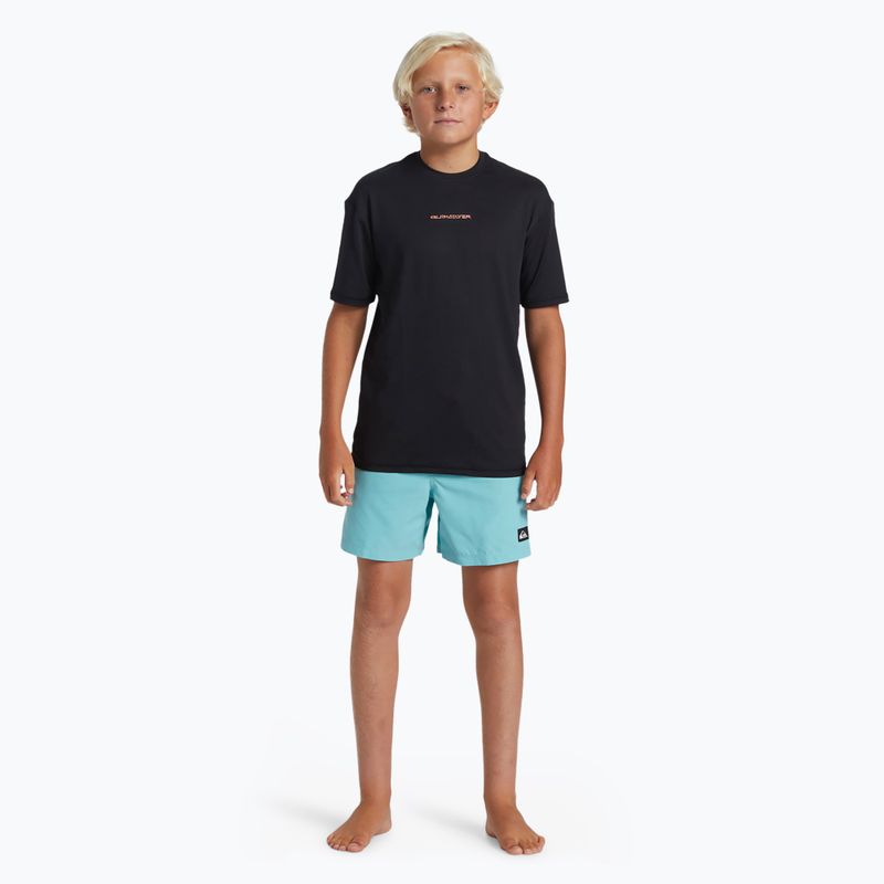 Tricou de înot pentru copii Quiksilver Everyday Surf Tee black/white 2