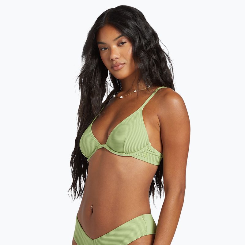 Partea de sus a costumului de baie Billabong Tanlines Reese Underwire palm green