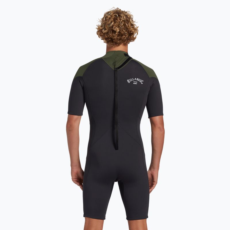 Spumă de înot pentru bărbați Billabong 2 mm Foil Back Zip Spring moss 3