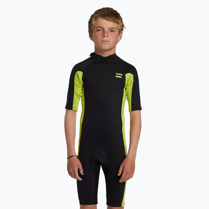 Costum de înot pentru copii Billabong 2 mm Foil BZ FL fluro lime