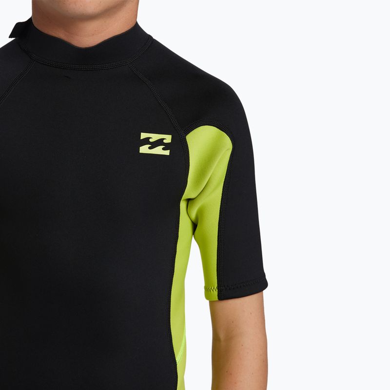 Costum de înot pentru copii Billabong 2 mm Foil BZ FL fluro lime 5