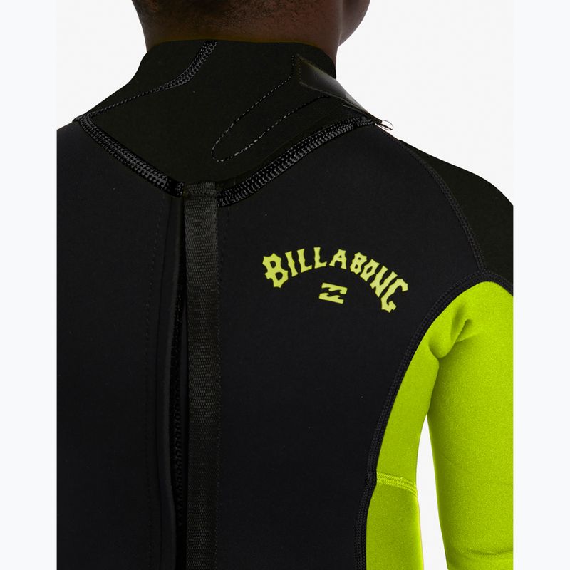 Costum de înot pentru copii Billabong 3/2 mm Foil BZ FL fluro lime 5