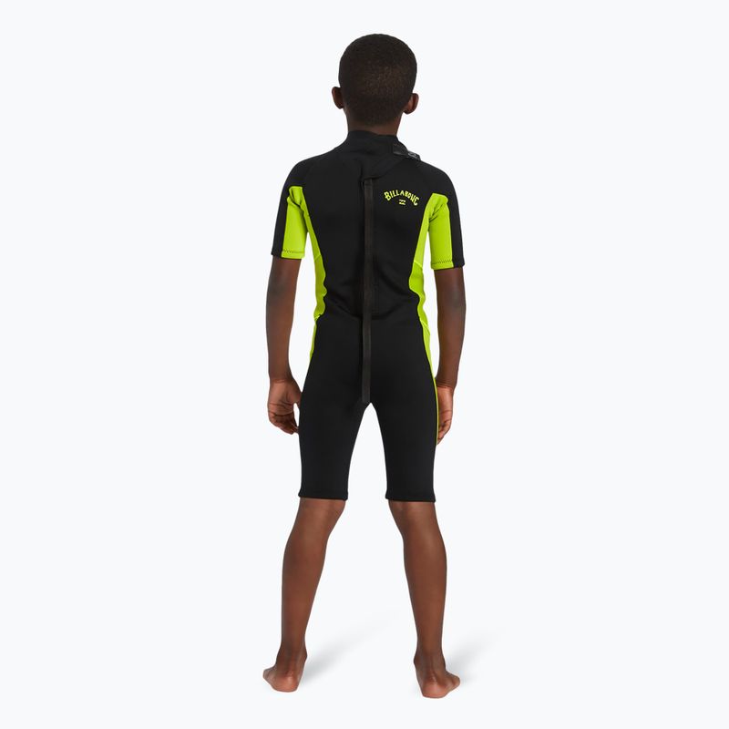 Combinezon de înot pentru copii Billabong 2 mm Foil BZ FL fluro lime