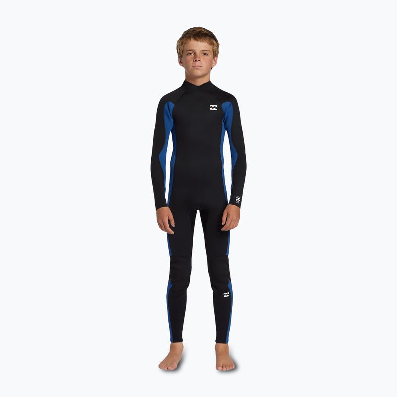 Spumă de înot pentru copii Billabong 4/3 mm Foil Back Zip GBS mid blue