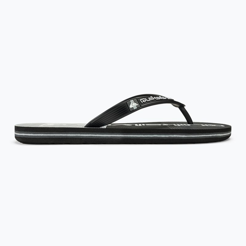 Șlapi de plajă Quiksilver Molokai Stripe negru/negru/gri pentru bărbați 2