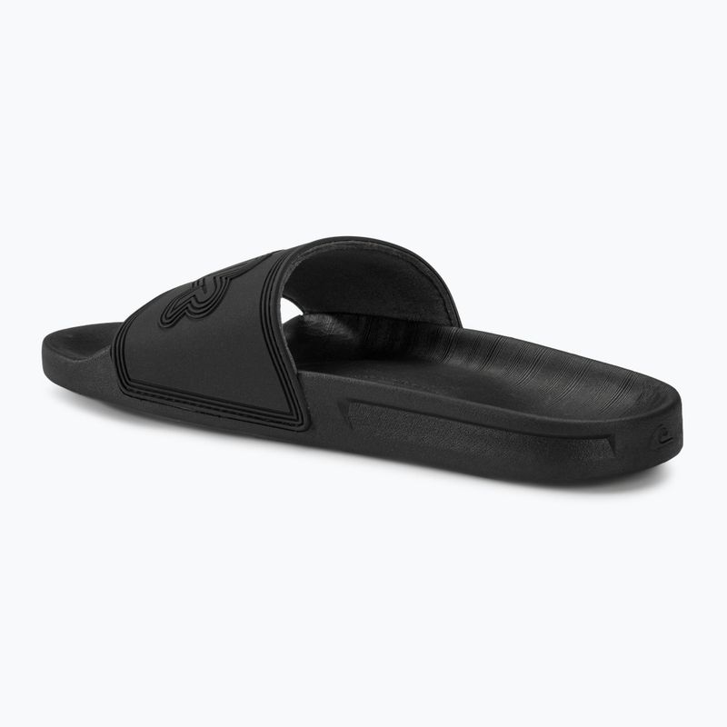 Quiksilver bărbați Rivi Wordmark Slide II flip-flops negru 4 3