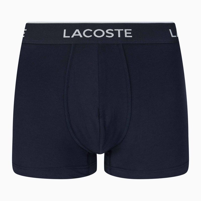 Boxeri Lacoste 5H3389 W64 3 perechi albastru marin/roșu metilenă 8