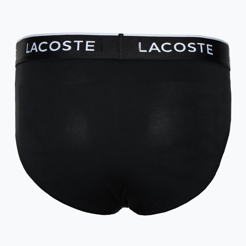 Slip pentru bărbați  Lacoste 8H3472 3 pary black/white/silver chine 5