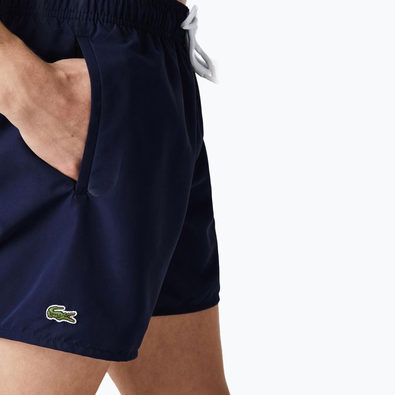 Pantaloni scurți de baie Lacoste pentru bărbați MH6270 JB1 albastru marin 4