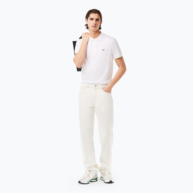 Tricou polo pentru bărbați Lacoste DH2050 white 3