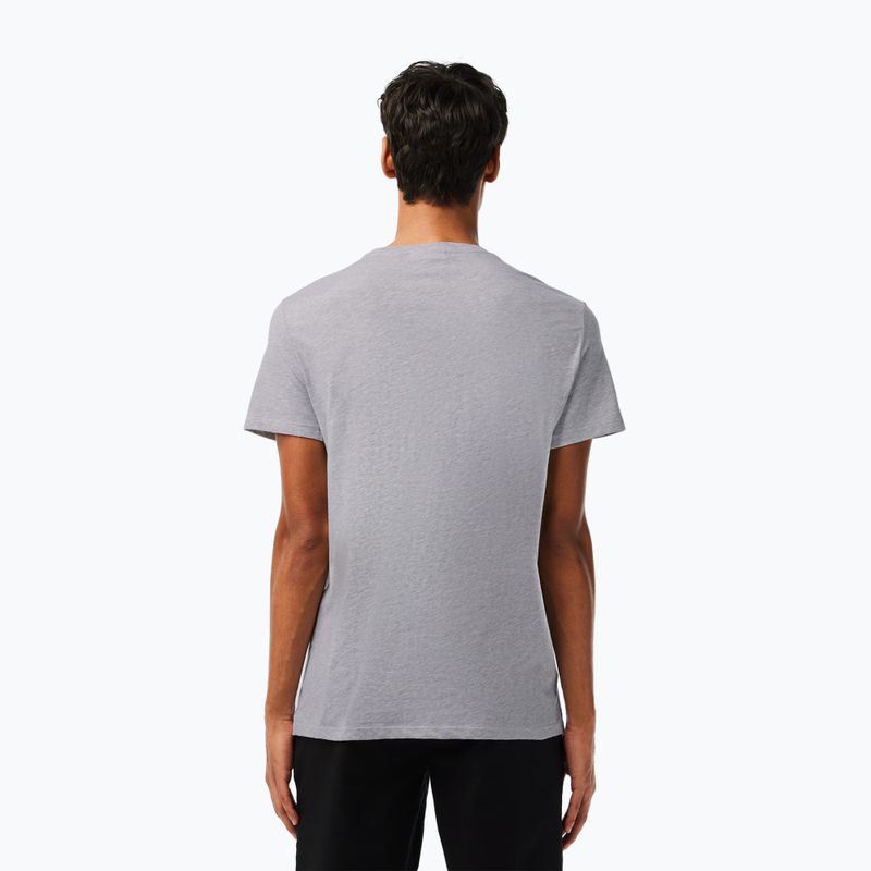 Tricou pentru bărbați Lacoste TH6709 silver chine 2