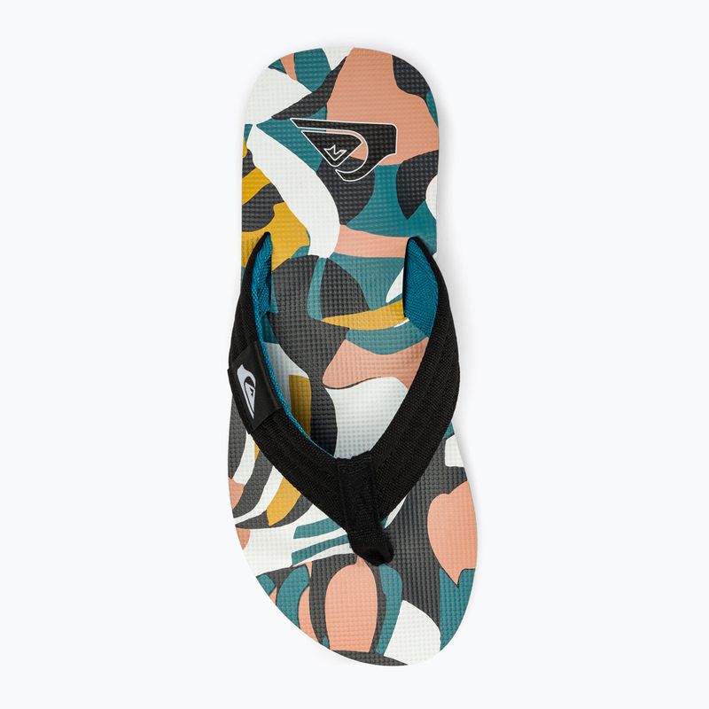 Papuci pentru bărbați Quiksilver Molokai Layback II white / black / blue 5
