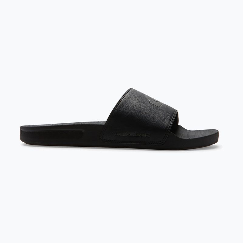 Quiksilver bărbați Rivi Nubuck Slide flip-flops negru 1 2