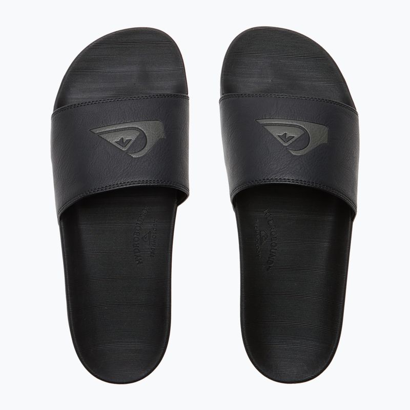 Quiksilver bărbați Rivi Nubuck Slide flip-flops negru 1 4