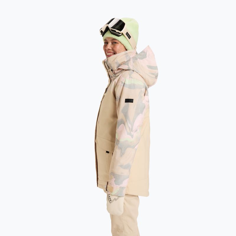 Geacă de snowboard pentru femei  ROXY Dawnrae Parka pebble swirl 4