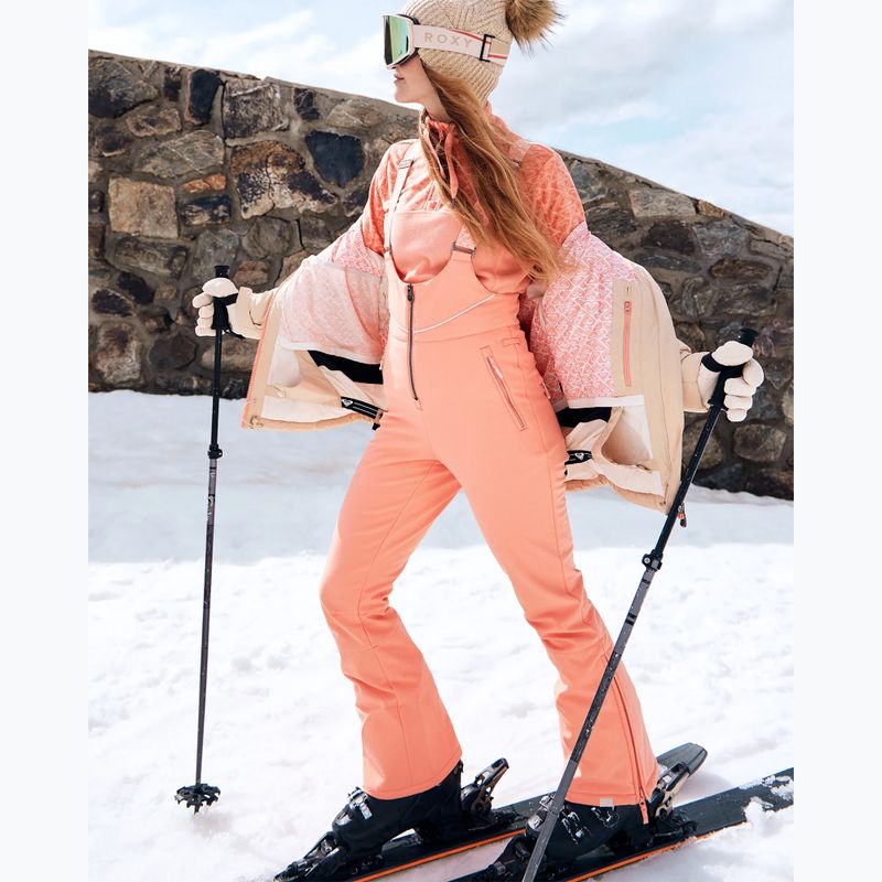 Pantaloni de snowboard pentru femei ROXY Summit Bib peach pink 7