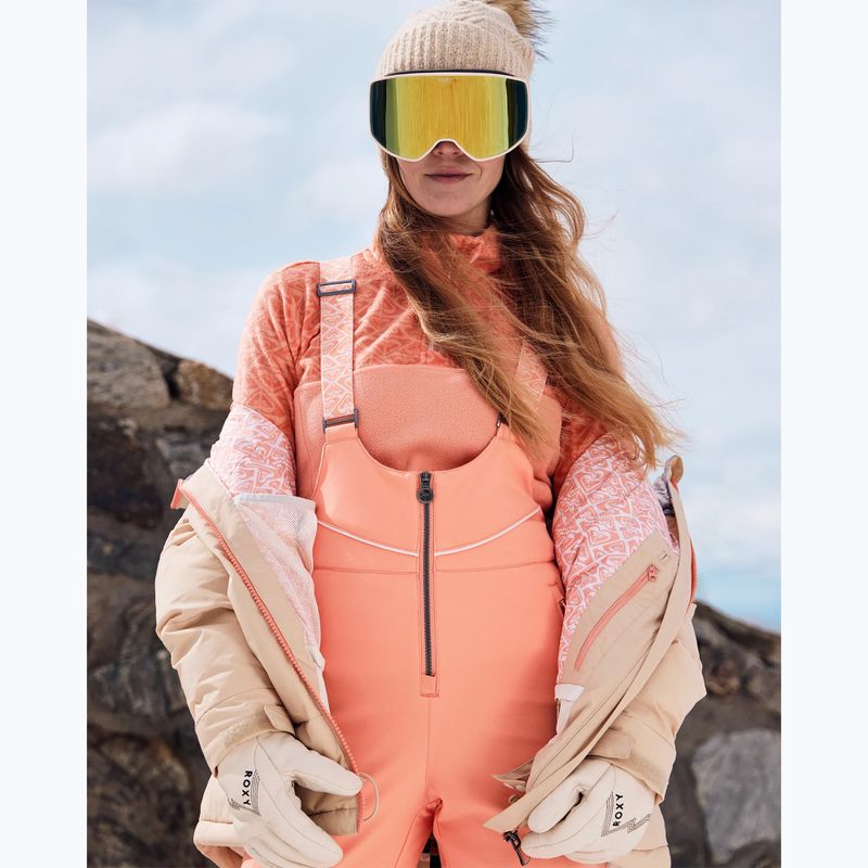 Pantaloni de snowboard pentru femei ROXY Summit Bib peach pink 9