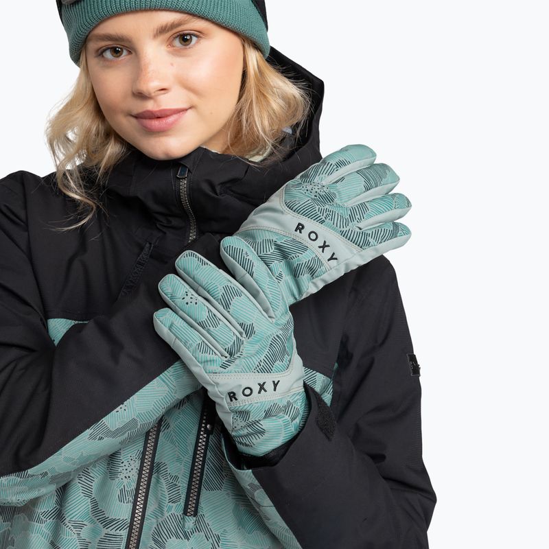Mănuși de snowboard pentru femei ROXY Roxy Jetty lily pad sketch book 9